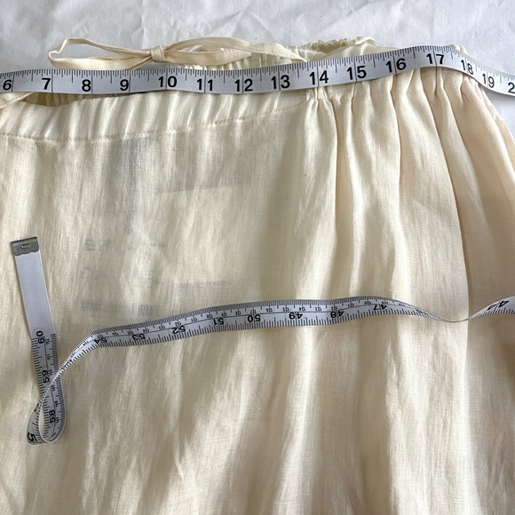 🆕 MARINA RINALDI Ivory 100% Linen A-Line Lagenlook Skirt SZ 20 - Picture 6 of 7